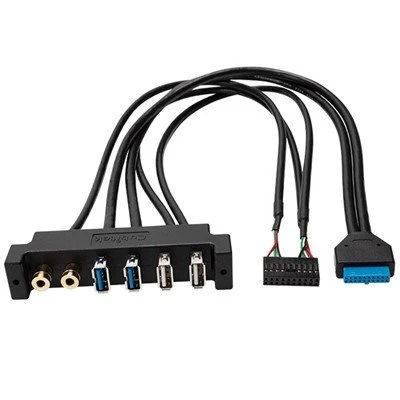 USB3.0 20 Καρφίτσα και περίβλημα 2,5 mm σε καλώδιο USB και 3,5 mm Stereo Jack