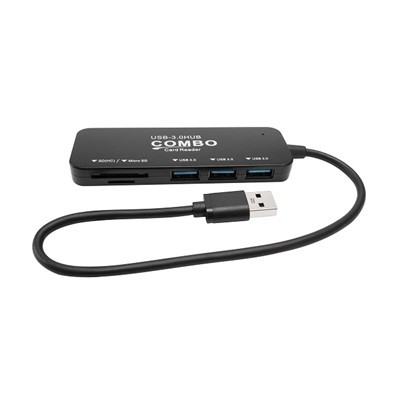 {{0}}σε-1 Διανομέα USB 3.0 με συσκευή ανάγνωσης καρτών SD/TF