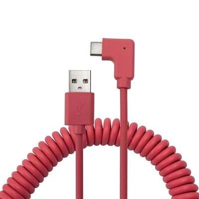 Αριστερή/δεξιά γωνιακή περιέλιξη USB τύπου C Αρσενικό σε USB 2.0 Ένα αρσενικό ανασυρόμενο καλώδιο